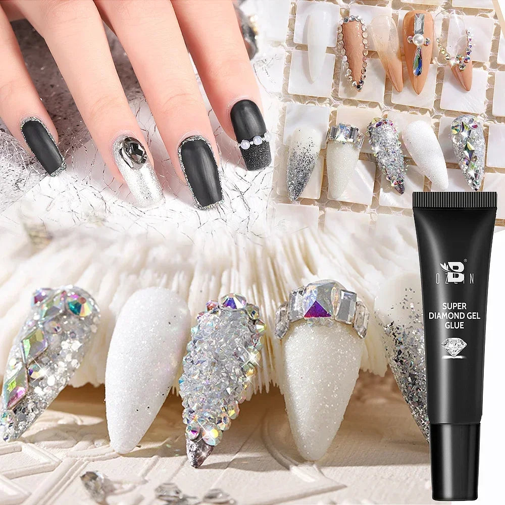 AWStorG Fiber Rubber Base Gel For Nails UV Gel Polish Semi Permanent Repair Fix Crack Nail Rubber Base Gel Strengthener 15ml