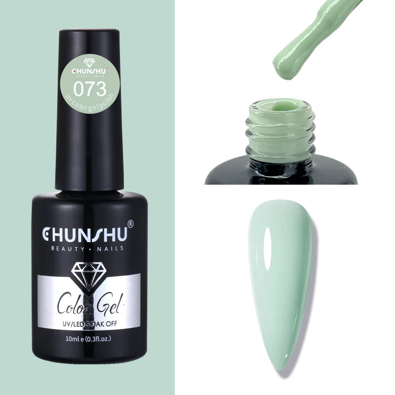 CHUNSHU 10ml Gel Nail Polish Soak Off Semi-Permanent Varnish Professional Salon UV LED Nails Art Gel No Smell All Seasons Colors