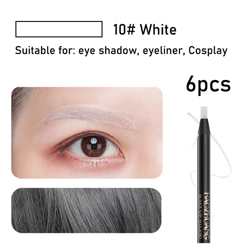 HAOZHUANG Waterproof Long Lasting Eyebrow Pencils with Soft Brush Eyebrows Makeup Tool Permanent Makeup Tattoo Accessories