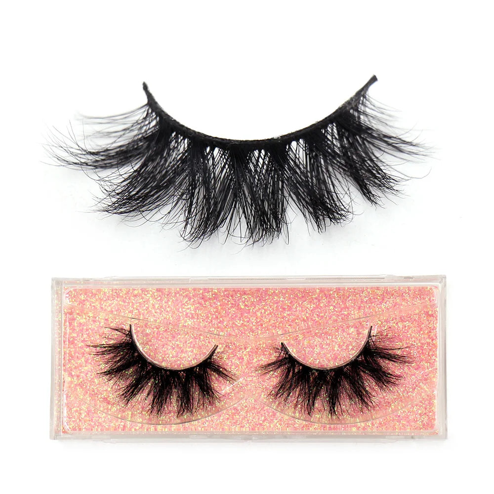 LEHUAMAO 3D Mink Lashes Makeup Eyelashes Fluffy Natural long fake lashes Full stripe reusable False Eyelash Extension 1 Pair