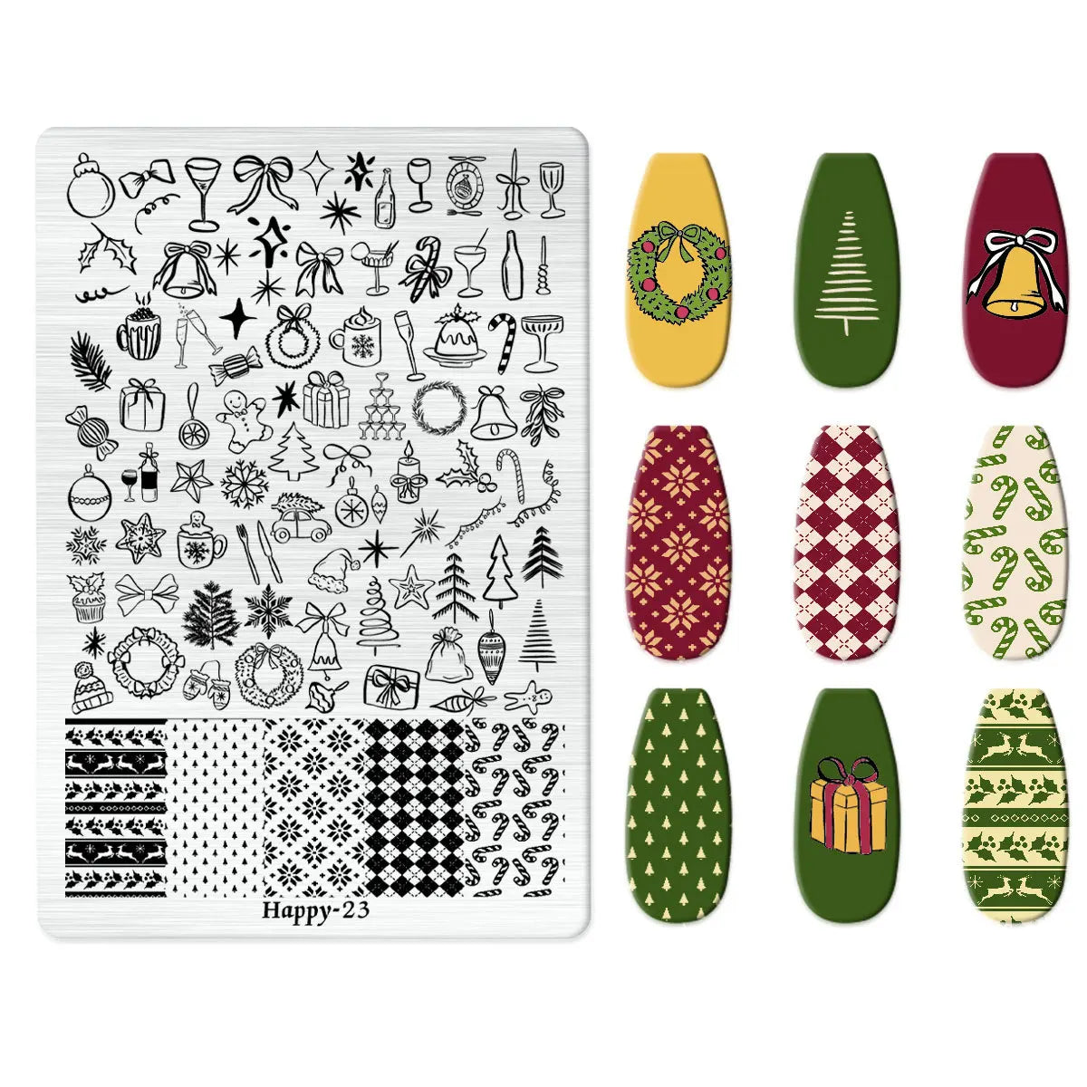 Maple Leaf Nail Stamping Plates Autumn Winter Leaves Design Polish Stencil Nail Printing Stamp Image Manicure Mold Stencil Tool