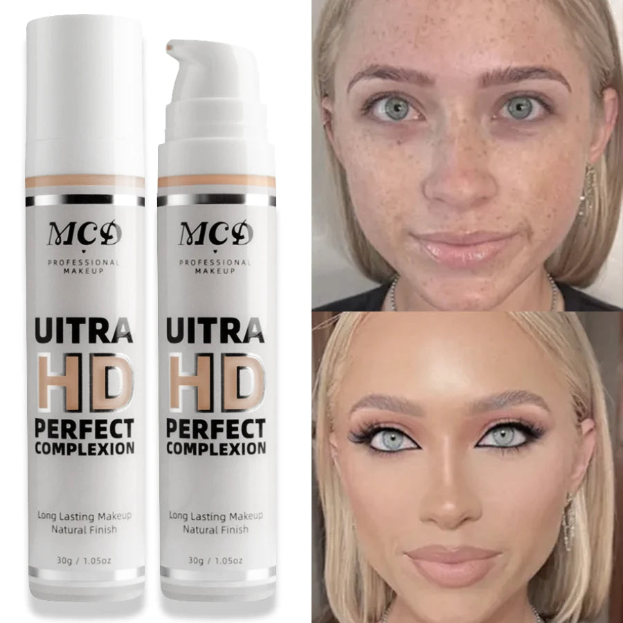 9-Shade Liquid Foundation | Full Coverage, High-Coverage Base Makeup, Cushion Finish, Natural Matte