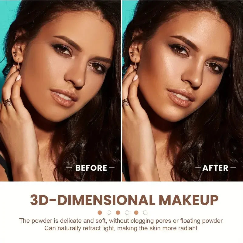 Matte Pressed Powder Bronzer & Face Sculptor Palette 12 Colors Long-Lasting Natural Waterproof Female Cosmetic Trimming
