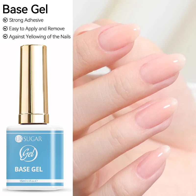 UR SUGAR 15ml Crystal Milky Jelly White Nude Gel Nail Polish Transparent Semi-permanent UV Gel Nail Art Soak Off Gel Varnish