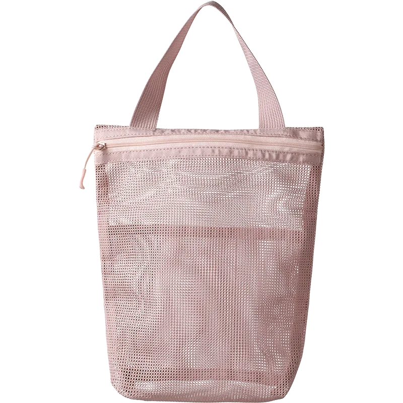 23x26cm Portable Toiletry Bag with Handy Handle Large Capacity Mesh Toiletry Storage Bag Makeup Bag for Business Trips Travel