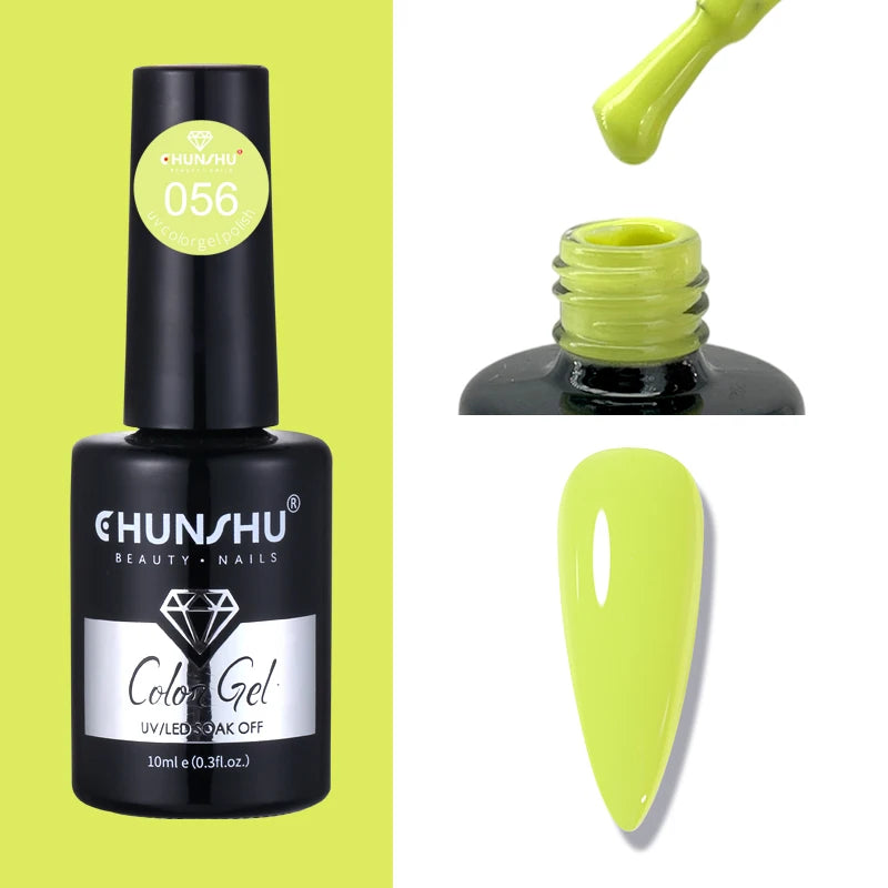 CHUNSHU 10ml Gel Nail Polish Soak Off Semi-Permanent Varnish Professional Salon UV LED Nails Art Gel No Smell All Seasons Colors