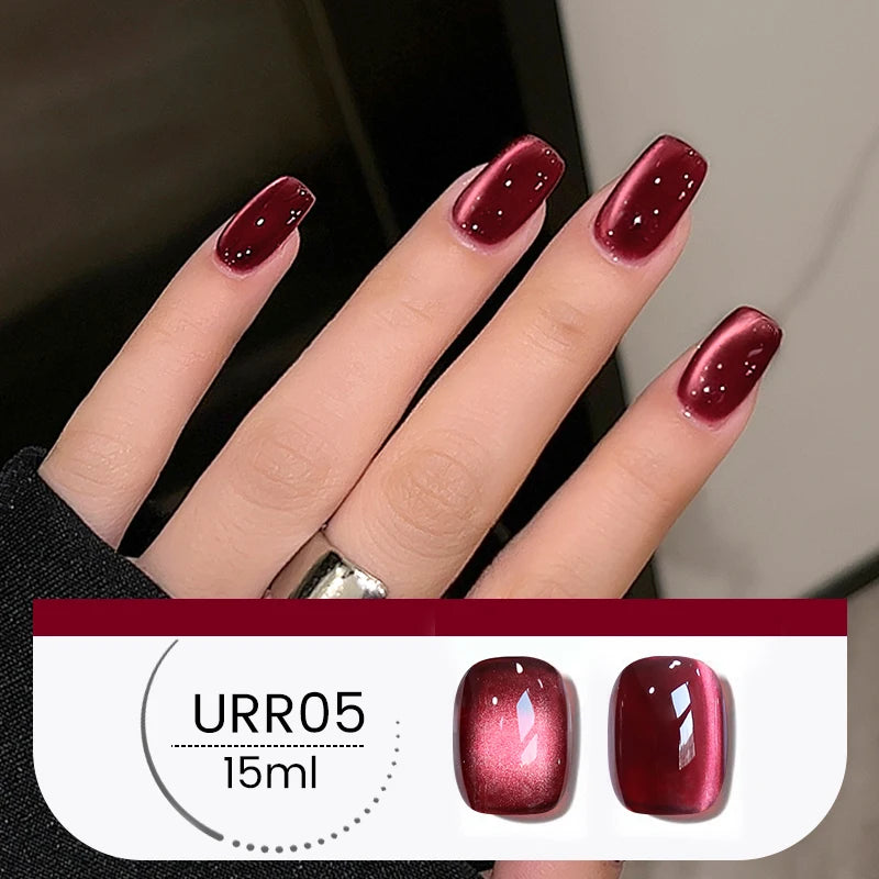 UR SUGAR 15ml Jelly Pink Cat Magnetic Gel Nail Polish Glitter ICE Soak Off Ceramic UV Gel Semi-permanent Nail Supplies Manicure