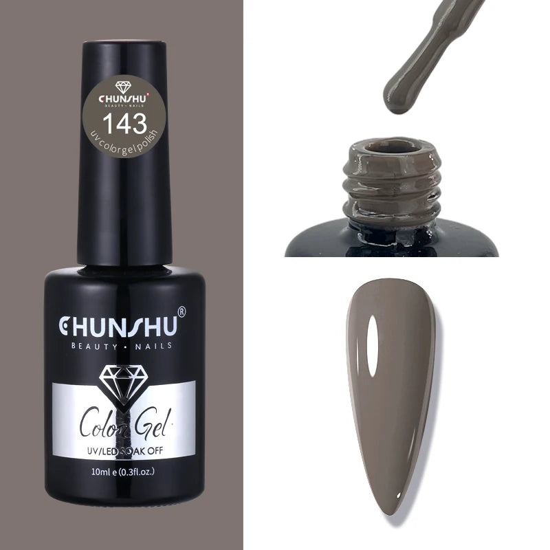 CHUNSHU 10ml Gel Nail Polish Soak Off Semi-Permanent Varnish Professional Salon UV LED Nails Art Gel No Smell All Seasons Colors