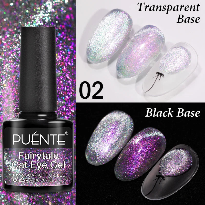 PUENTE Sparkle Platinum Gel Nail Polish 5ML Shiny Gold Silver Glitter Painting Gel Drawing Semi Permanent Varnish For Manicure