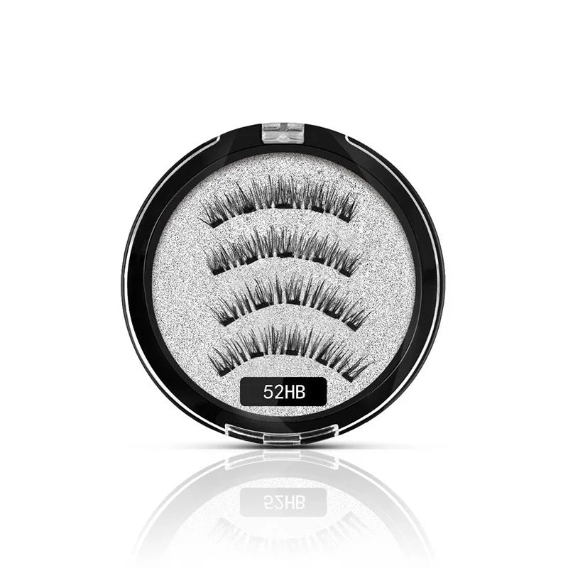 3D Magnetic False Eyelashes Reusable Magnetic Eyelashes With 4 Magnetic Lashes Natural Eyelash Extension Makeup Tools