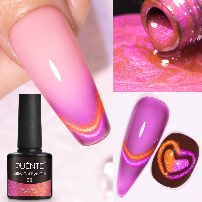 PUENTE Sparkle Platinum Gel Nail Polish 5ML Shiny Gold Silver Glitter Painting Gel Drawing Semi Permanent Varnish For Manicure