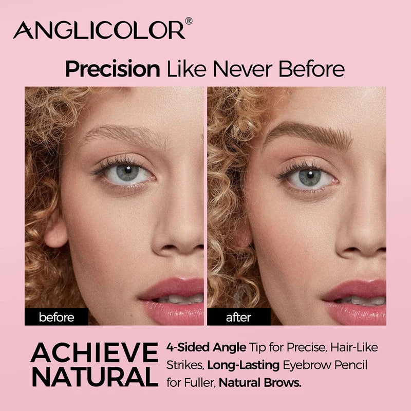 Liquid Wild Eyebrow Pencil Square Angled Brush Multifunction 3D Brow Dye Cream Hairline Anti-smudge Waterproof Eyebrow Tint Pen