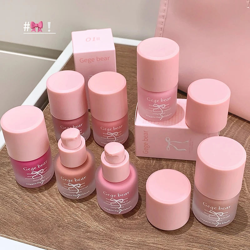 Gege Bear Light Blush Liquid Moisturizing Mirror Vitality Moisturizing Whitening Brightening Natural Rouge