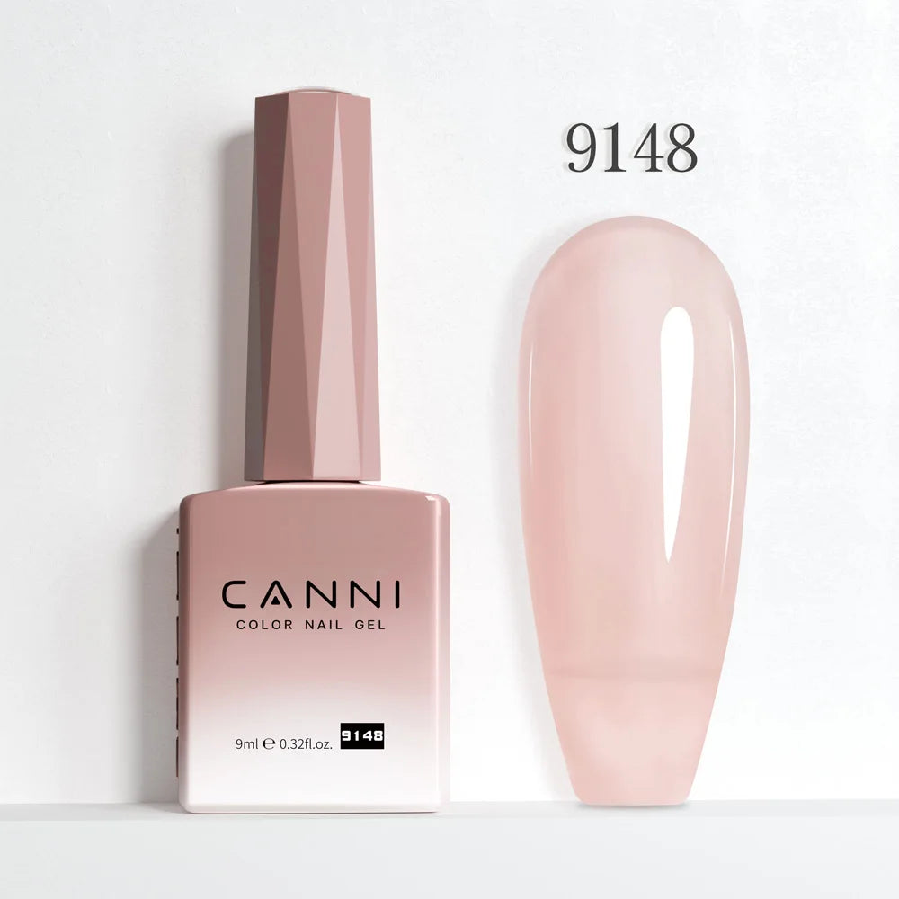 CANNI 9ml Nail Gel Polish HEMA TPO FREE Transparent Jelly Color Nude Pink French SoakOff UV LED Varnish Lacquer Milky White DIY