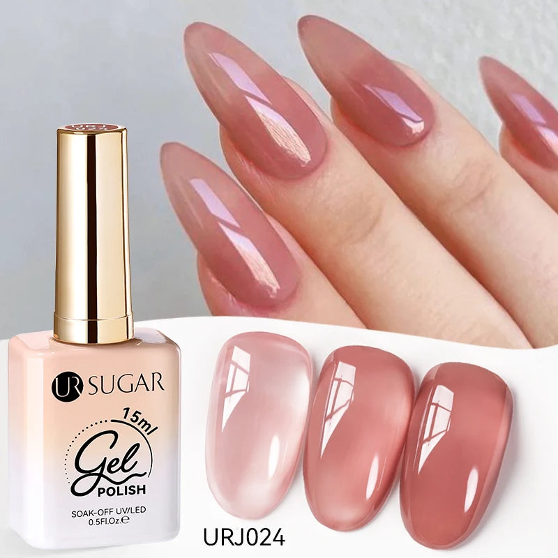 UR SUGAR 15ml No Wipe Top Base Gel Nail Gel Polish Matte Top Coat Enhancer Varnish Semi Permanent Soak Off UV LED Nail Art