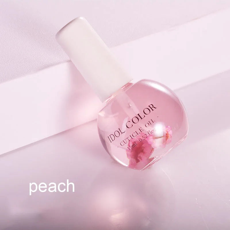 15ml Peach Nail Nutrition Oil Fruit Flower 8 Smells Nutritional Treatment Nail Cuticle Revitalizer Oil Nourish Skin -Winter Need