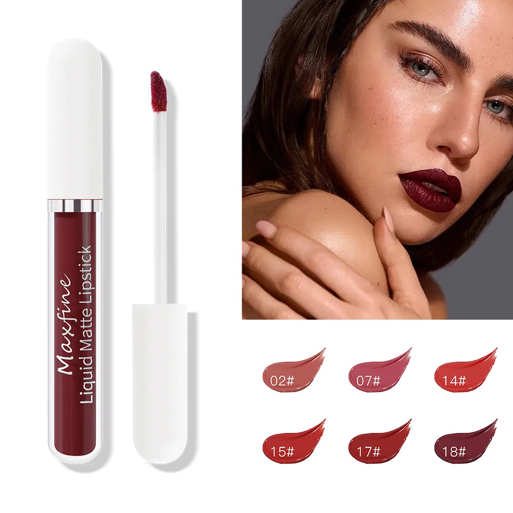 Waterproof Long Lasting Matte Lip Gloss Non Stick Cup Liquid lipstick