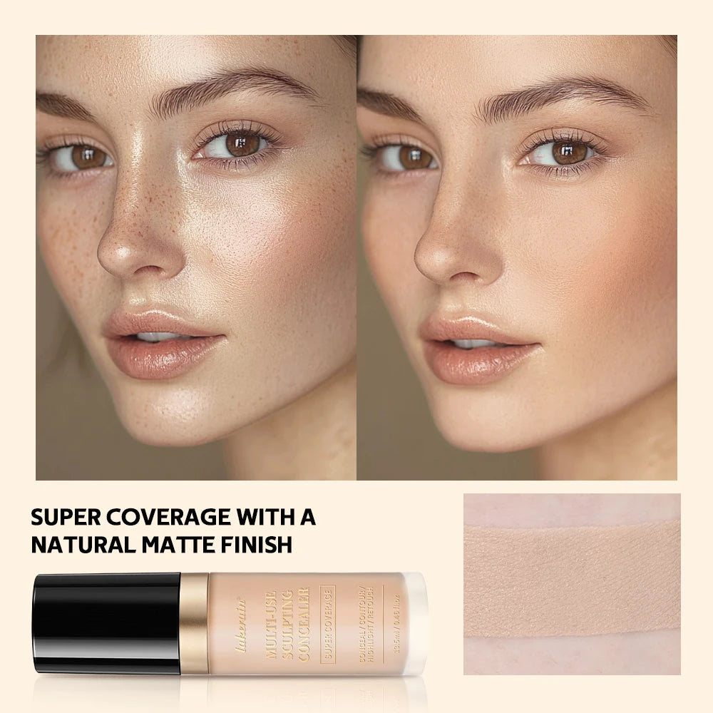 Waterproof Liquid Matte High Coverage Oil Control Circles Foundation Makeup Cosmetics
