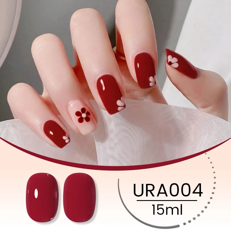 UR SUGAR 15ml Crystal Milky Jelly White Nude Gel Nail Polish Transparent Semi-permanent UV Gel Nail Art Soak Off Gel Varnish