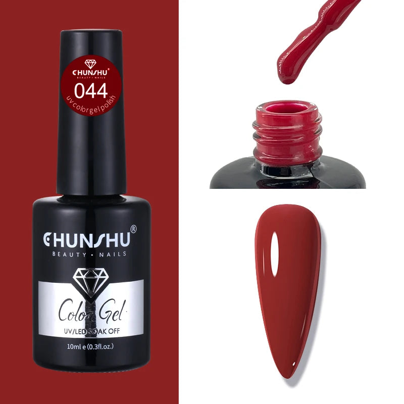 CHUNSHU 10ml Gel Nail Polish Soak Off Semi-Permanent Varnish Professional Salon UV LED Nails Art Gel No Smell All Seasons Colors