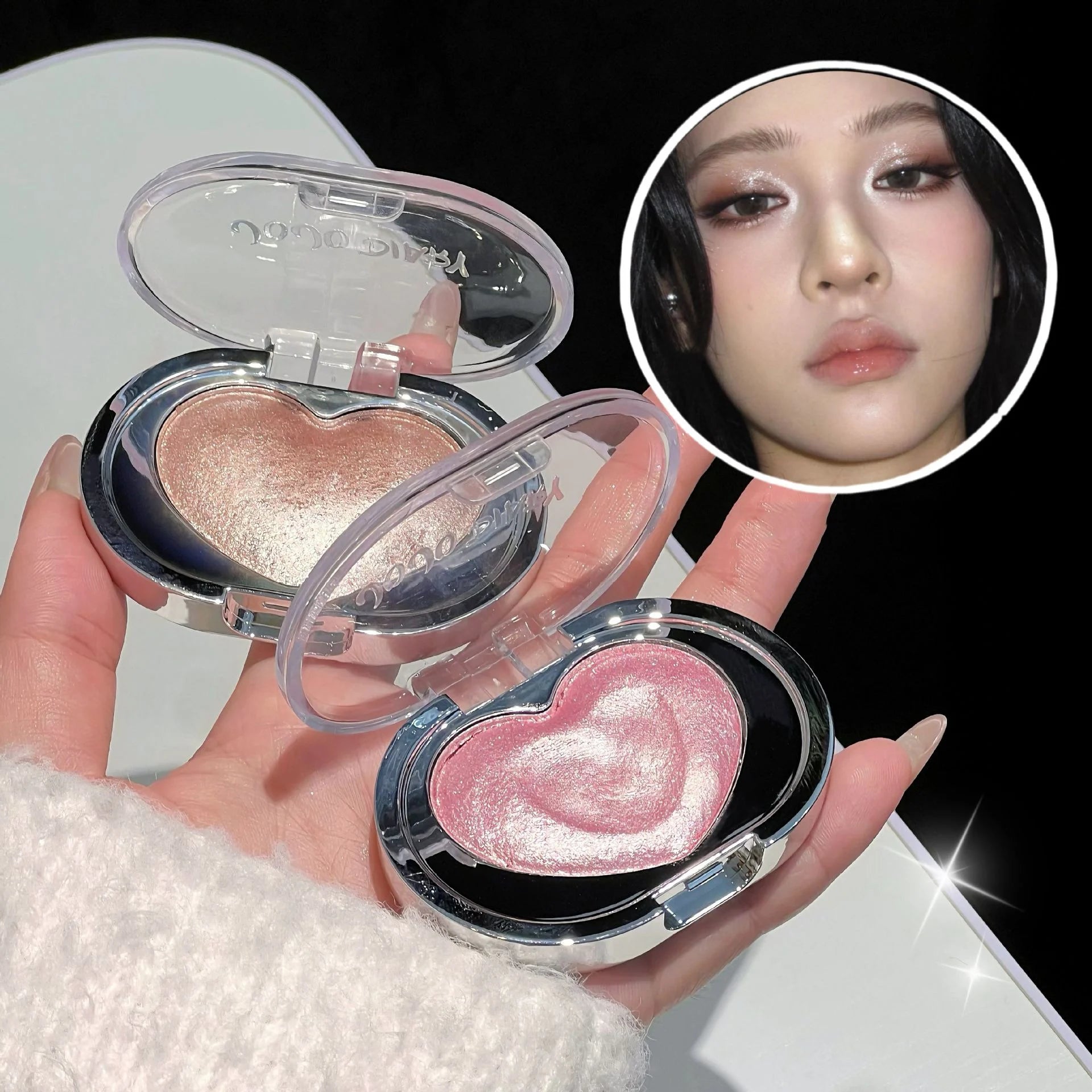 Pearlescent Diamond Highlighting Cream Champagne Gold Sparkle Full Body Shimmer Facial Contour Brightening Lasting Highlighter
