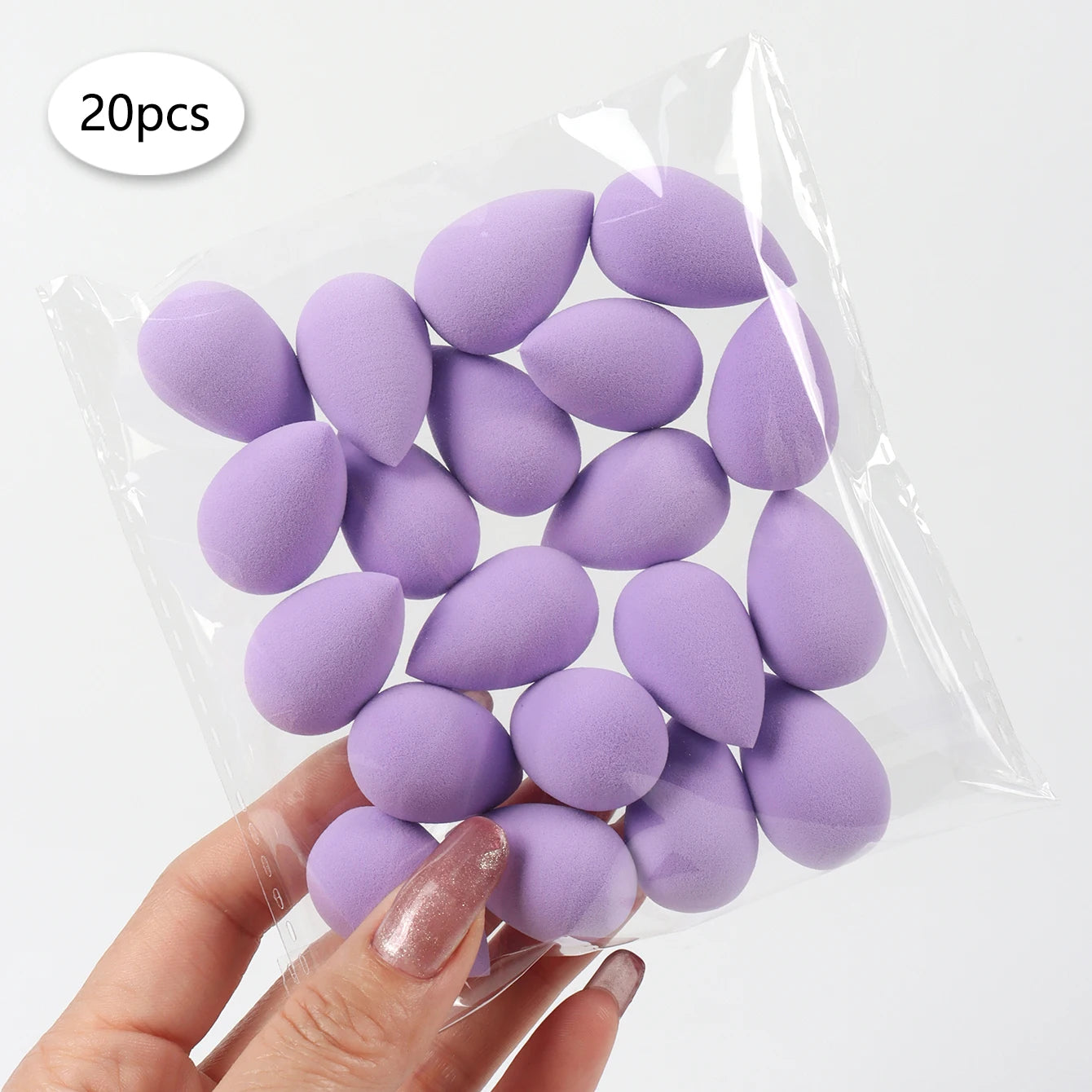20 件装 Mini Finger Puff Beauty Cosmetic Foundation Cosmetic Sponge Makeup Blender Suitable for Cream & Powder Concealer