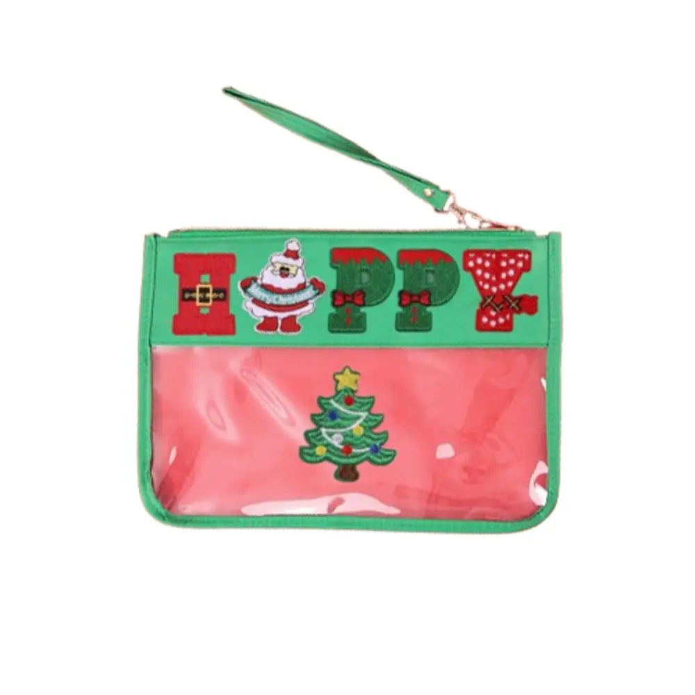 Creative Christmas Clear Travel Bags Cartoon Waterproof Christmas Toiletry Bags PVC Portable Make Up Organizer Travel