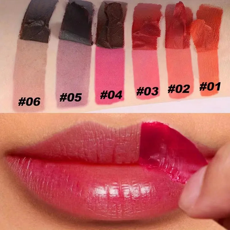 Red Peel-off Lip Gloss Natural Lip Dye Tattoo Tinted Lipstick Non-stick Cup Waterproof Matte Liquid Lipstick Makeup Cosmetics