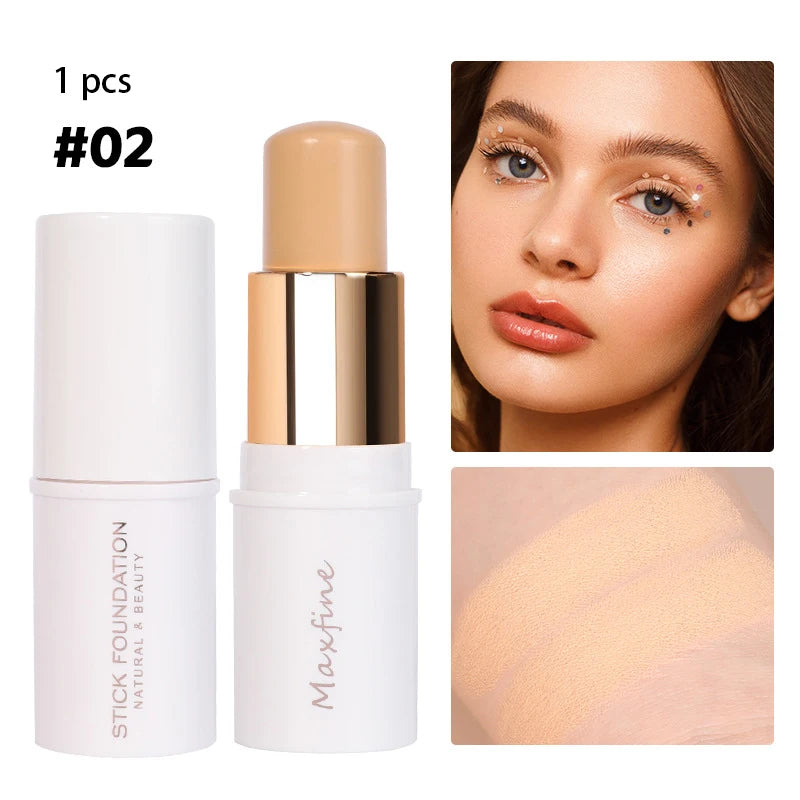 Light Breathable Concealer Foundation Makeup Stick Matte Oil Control Natural Moisturizer Face Foundation Cream Lasting Cosmetic