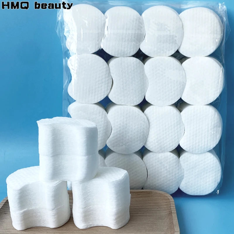 Disposable Makeup Cotton Pad 300/600/1200pcs Soft Pearl Notched Design Facial Cleaning Wipes Makeup Remover Beauty Cosmetic Tool