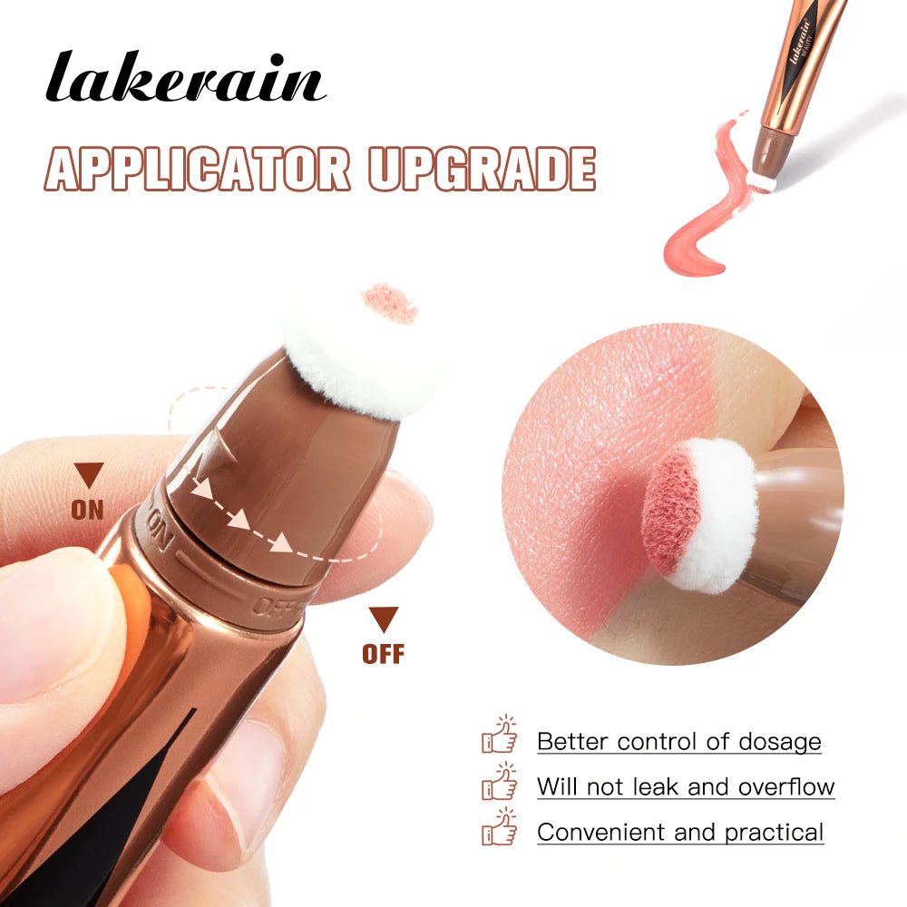 New Cream Bronzer Contour Blusher Beauty Wand Highlighter Blush With Cushion Liquid Face Bronzer Wand Stick Applicator Makeup