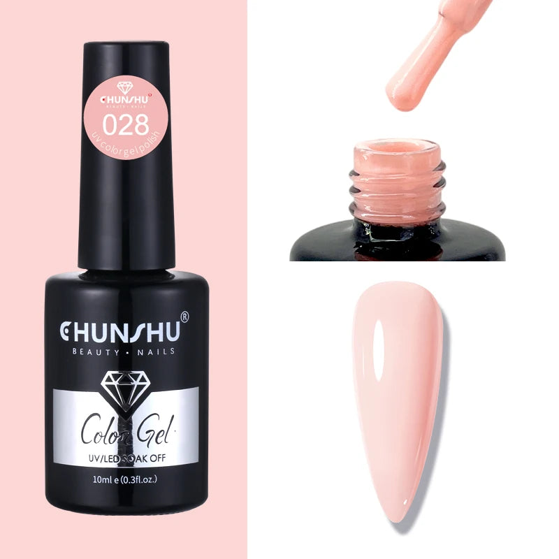 CHUNSHU 10ml Gel Nail Polish Soak Off Semi-Permanent Varnish Professional Salon UV LED Nails Art Gel No Smell All Seasons Colors