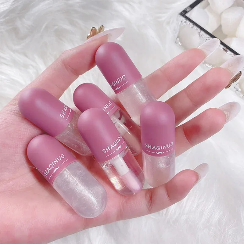 Moisturizing Plumping Lip Oil Color Change Crystal Jelly Lip Glaze Glass Transparent Glitter Lip Gloss Lips Makeup Cosmetics
