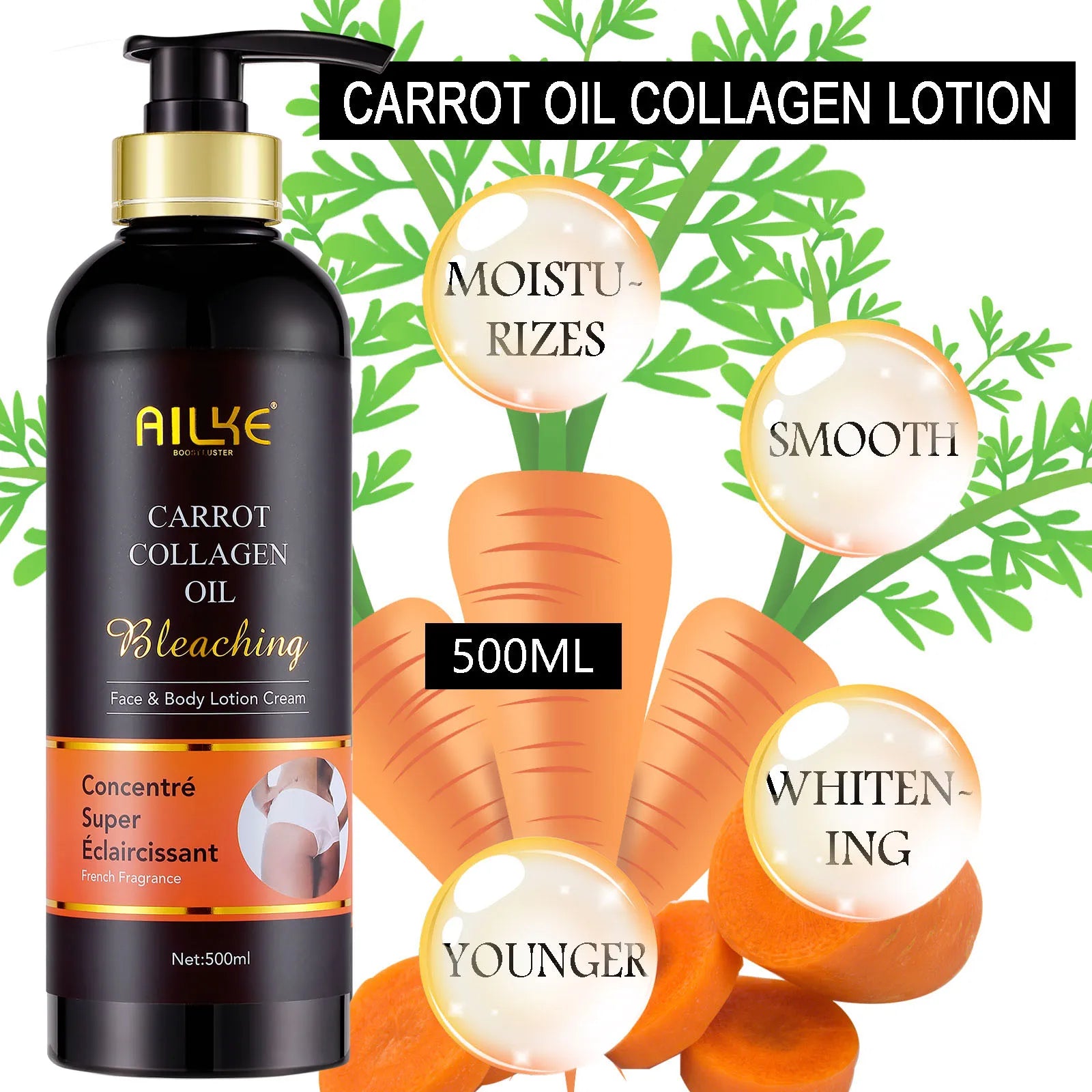 AILKE Collagen 5 in 1 Skin Care Kit, Restore Skin Elasticity, Smooth Skin, Brighten, Even Skin Tone, For Face And Body Use Set