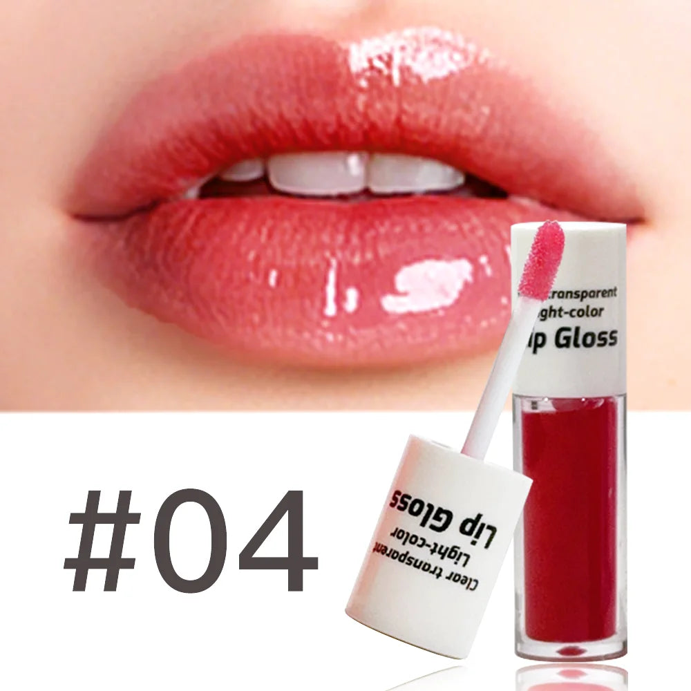 JUJU DREAM 4-Color Lip Gloss Set Water-Gloss Lip Glaze, Moisturizing, Waterproof, Non-Stick Cup, High Pigment & Long-Lasting