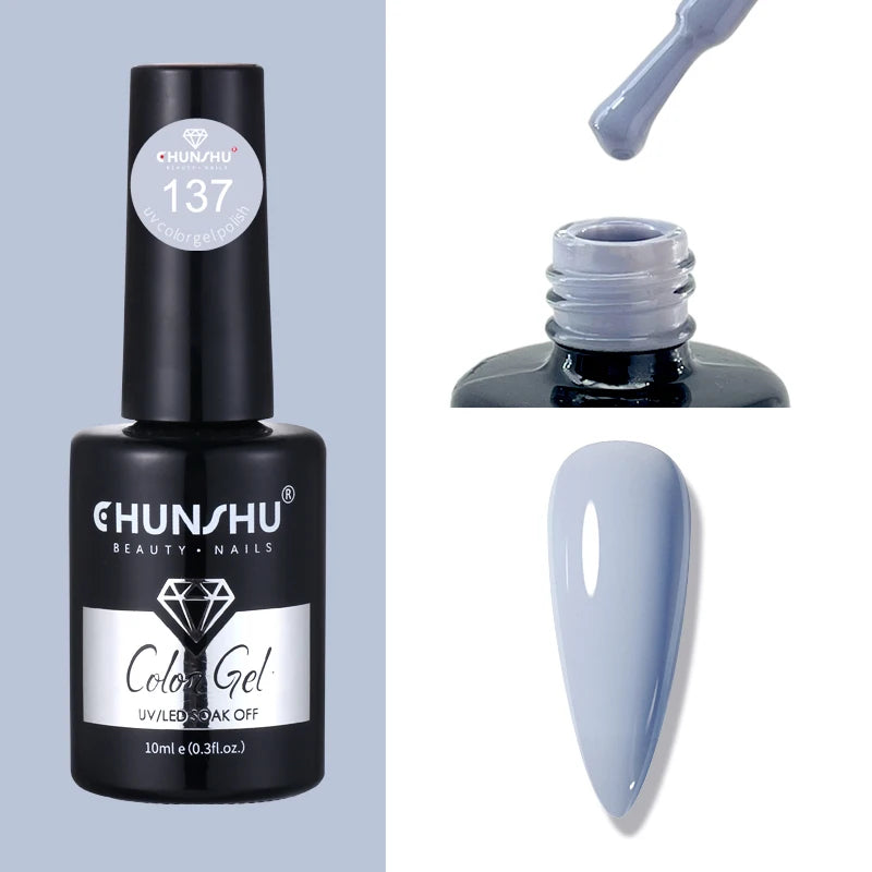 CHUNSHU 10ml Gel Nail Polish Soak Off Semi-Permanent Varnish Professional Salon UV LED Nails Art Gel No Smell All Seasons Colors