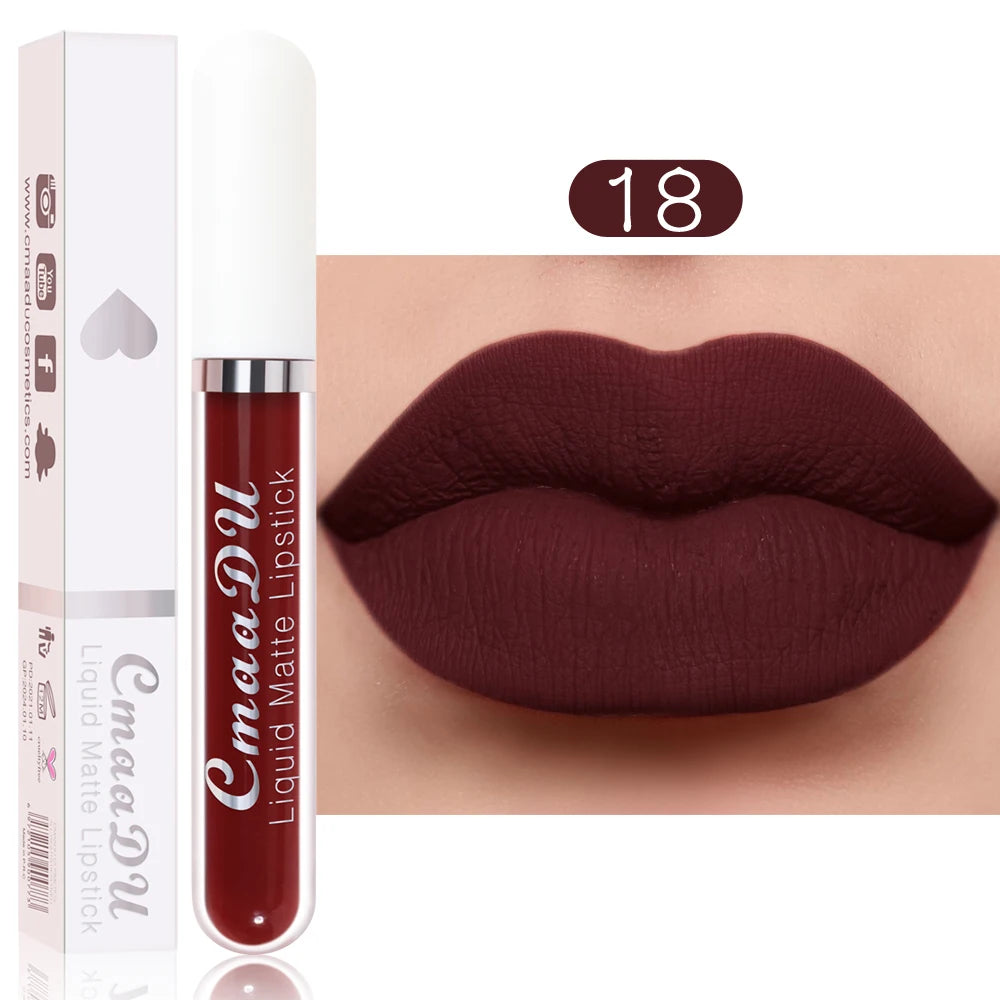 Waterproof Long Lasting Matte Lip Gloss Non Stick Cup Liquid lipstick