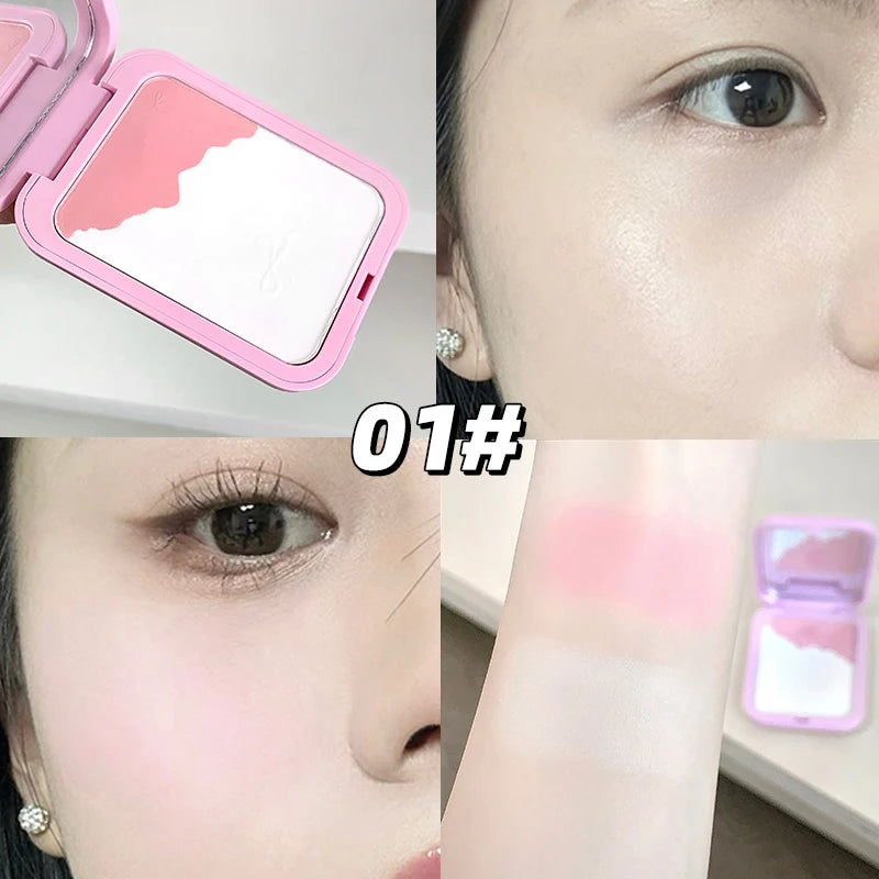 Milk Peach Pink Blush Palette Setting Powder Makeup Waterproof Oil Control Natural Matte Brighten Rouge Blusher Korean Makeup