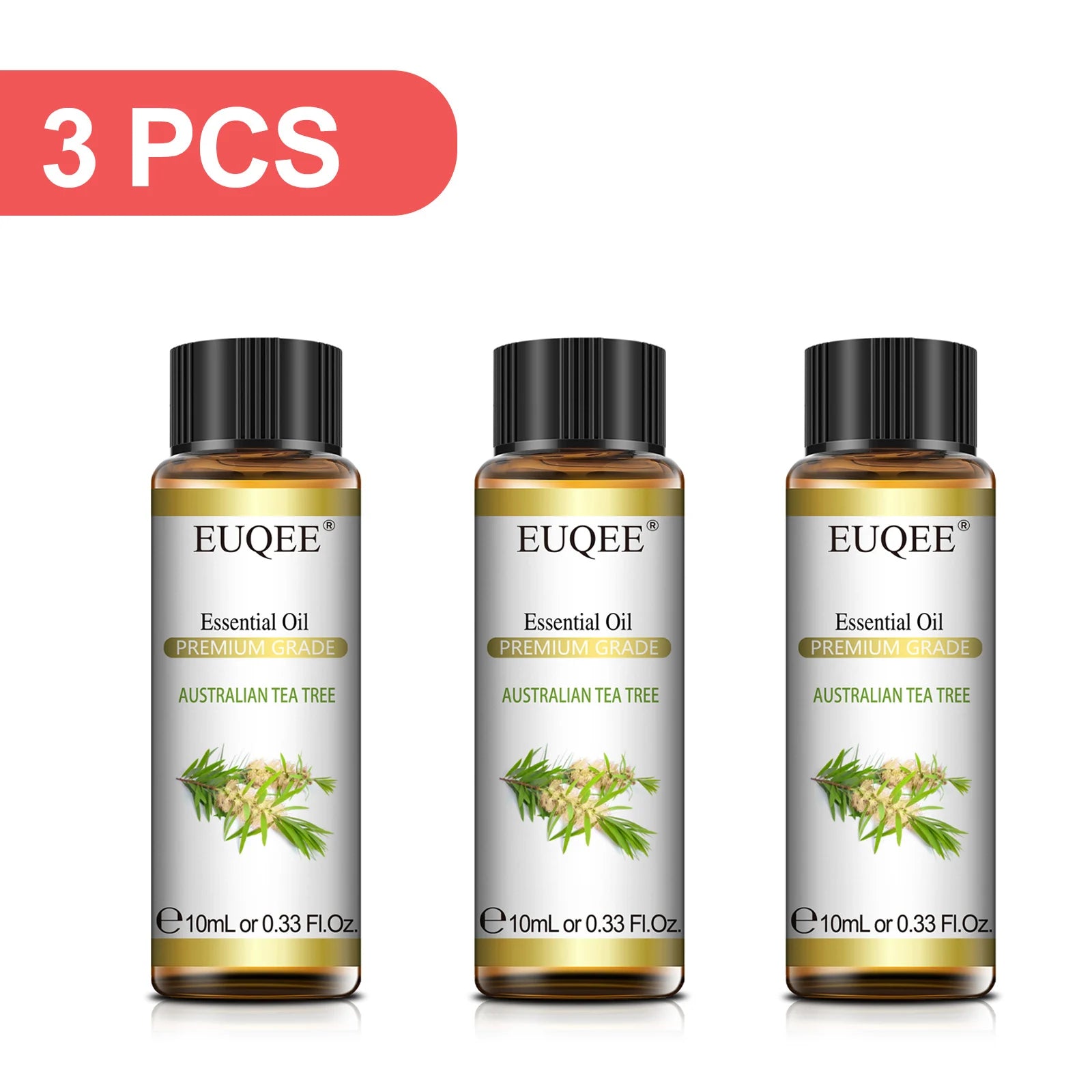 EUQEE 3PCS 10ml Pure Plant Essential Aromatherapy Oils Sandalwood Cedarwood Citronella Cinnamon Aroma for Humidifiers Diffusers