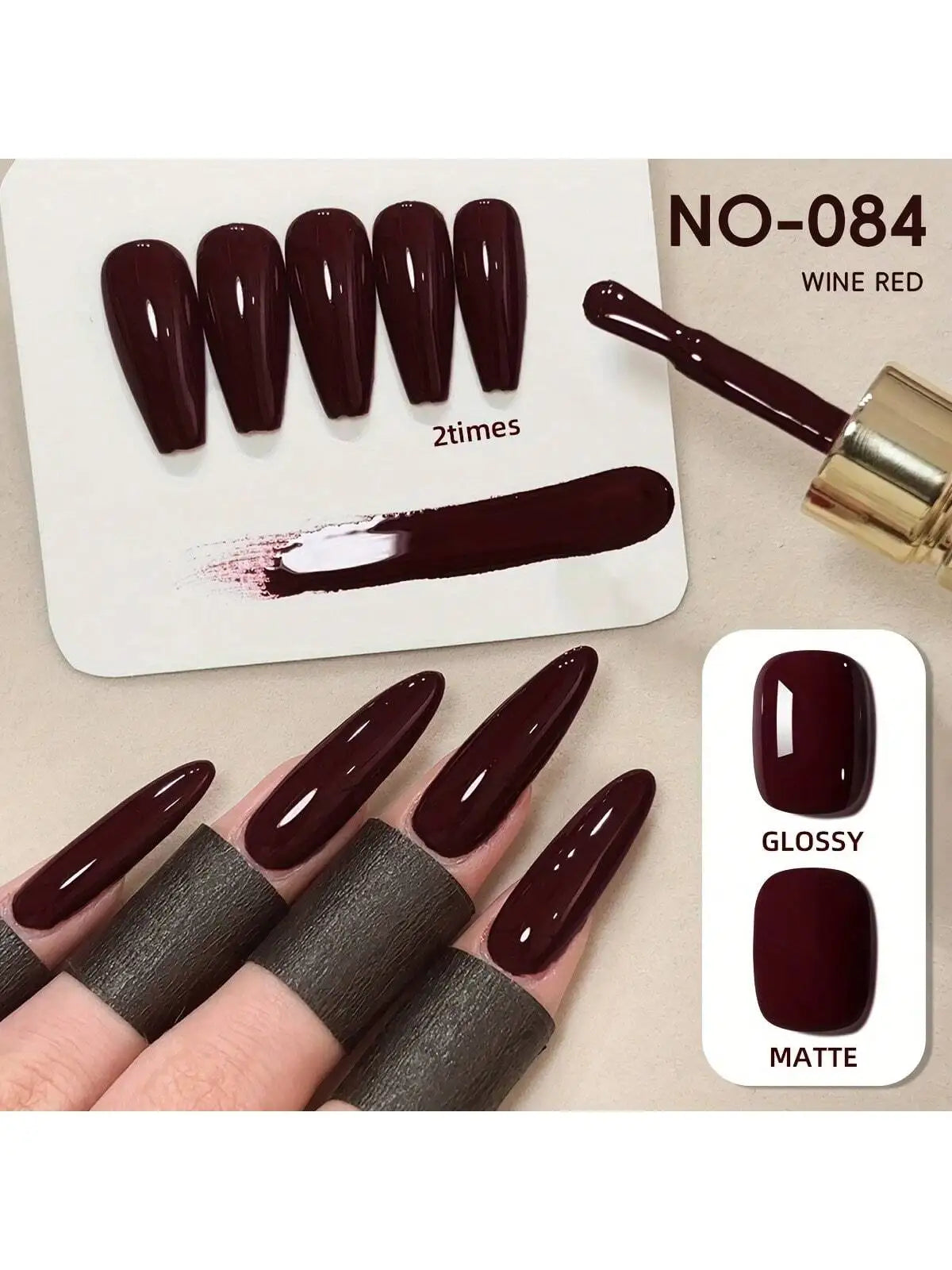XEIJAYI 3pcs 15ML Gel Nail Polish - Red Shades, Glossy & Matte Finish, UV/LED Cured, Lead-Free, Alcohol-Free Gel