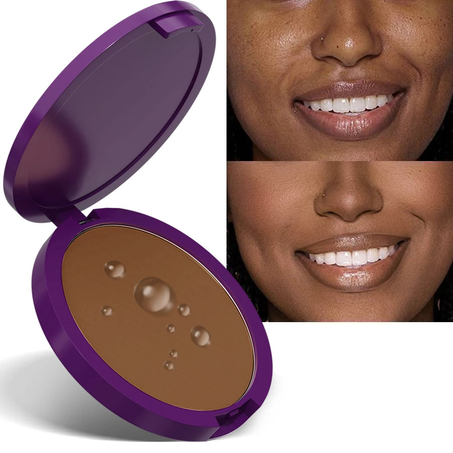 5 Colors Matte Full Natural Coverage Pressed Powder Oil Control Weightless Finishing Powder Foundation Makeup Concealer Cosmetic
