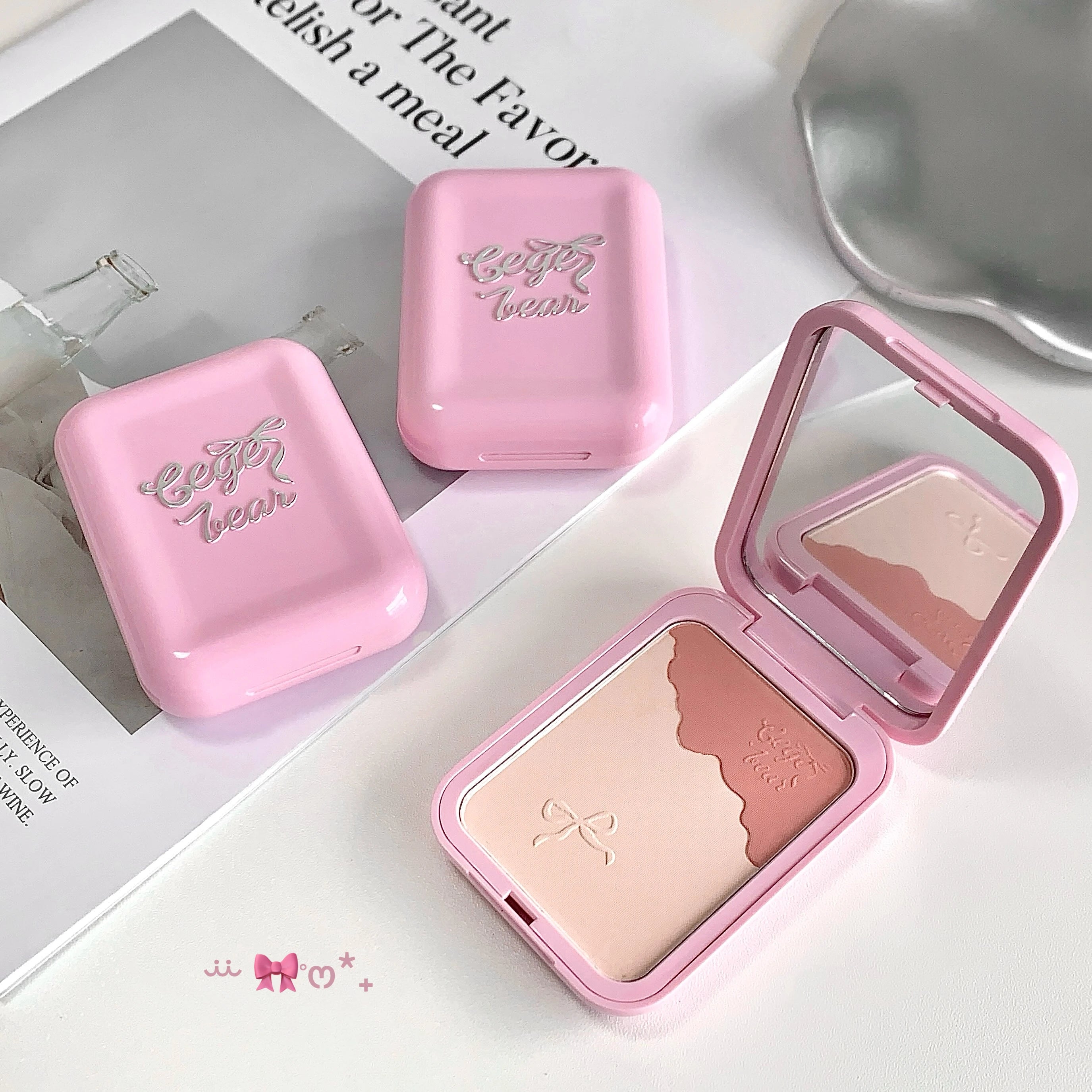 Milk Peach Pink Blush Palette Setting Powder Makeup Waterproof Oil Control Natural Matte Brighten Rouge Blusher Korean Makeup