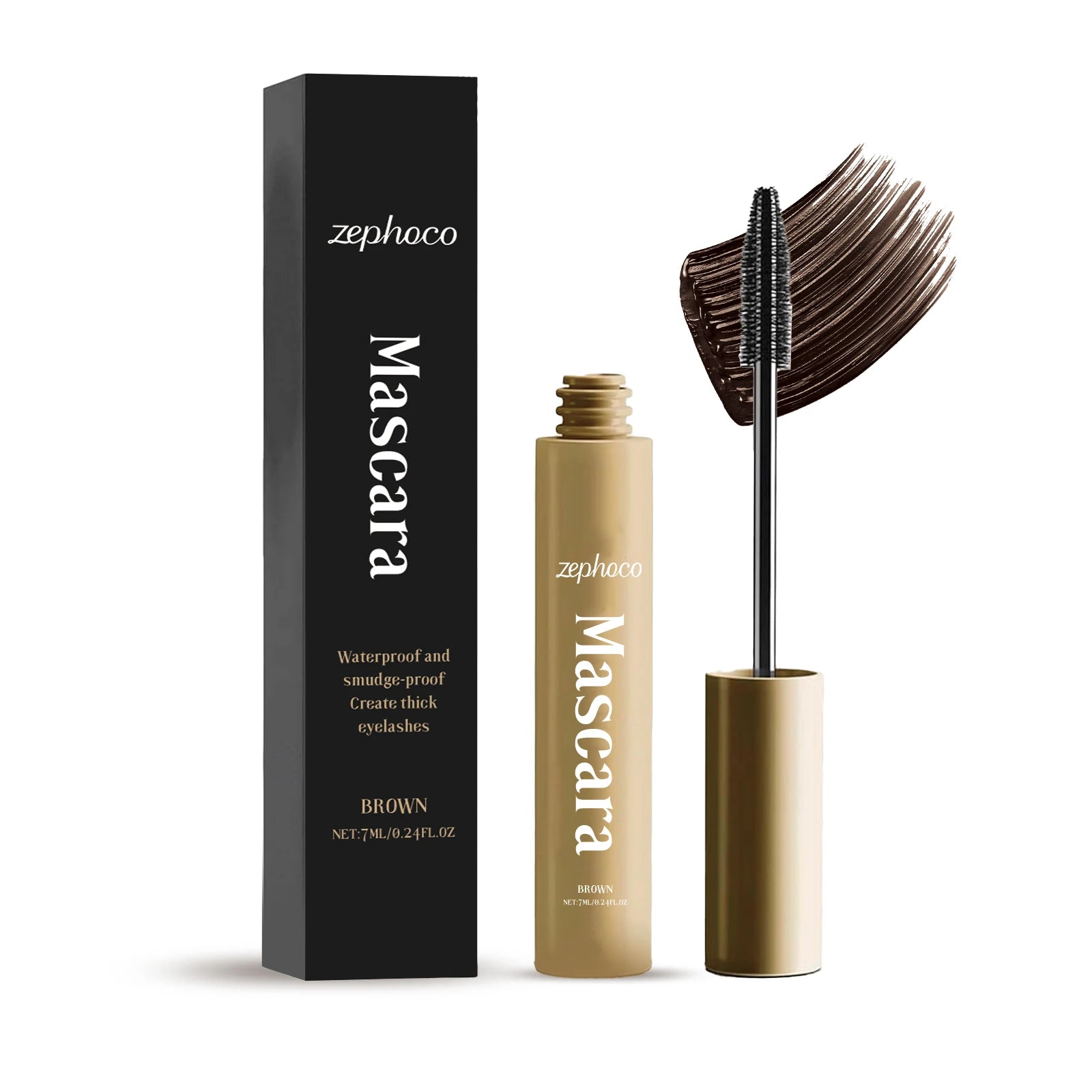 Mascara Lengthening Curling Natural Look Waterproof Smudge Proof Clump Free Volumizing Daily Wear Long Lasting Gentle Formula