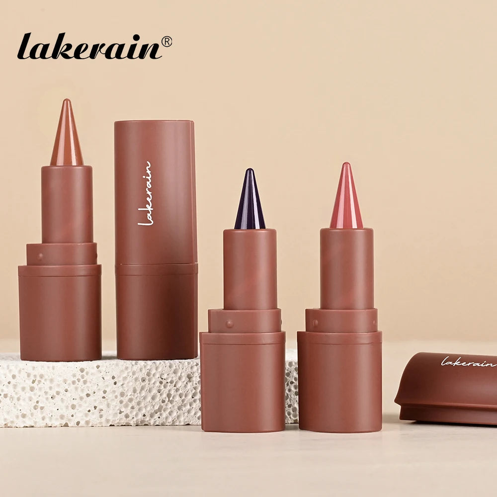 2-in-1 Lipstick Lip Liner Pointed Tip Long-Lasting Moisturizing Color-Payoff Lip Makeup for Everyday Use