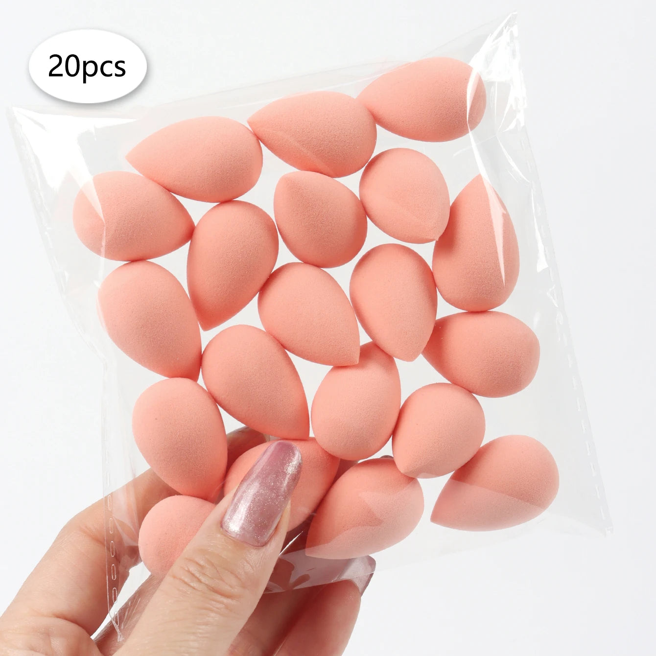 20 件装 Mini Finger Puff Beauty Cosmetic Foundation Cosmetic Sponge Makeup Blender Suitable for Cream & Powder Concealer