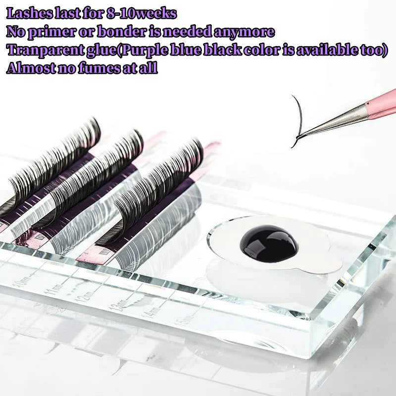 Tpo free 6ml UV Eyelash Glue Fake Lashes Eyelash Extension Adhesive Light Curing Quick Dry Purple Black Gel Makeup Tools