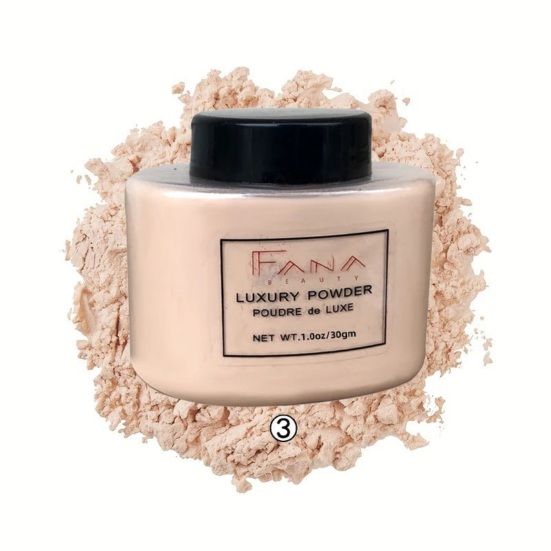 Matte White Face Pressed Powder 24 Hours Oil Control Clear Natural Powder Foundation Full Coverage Waterproof Makeup