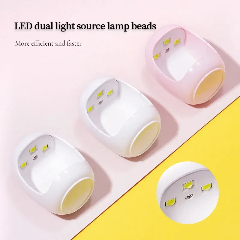 6W Mini LED Nail Lamp UV LED USB Cute Eggshell Quick Dry Portable Gel Nail Lamp Curing USB Free Cute Eggshell LED UV Nail Lamp
