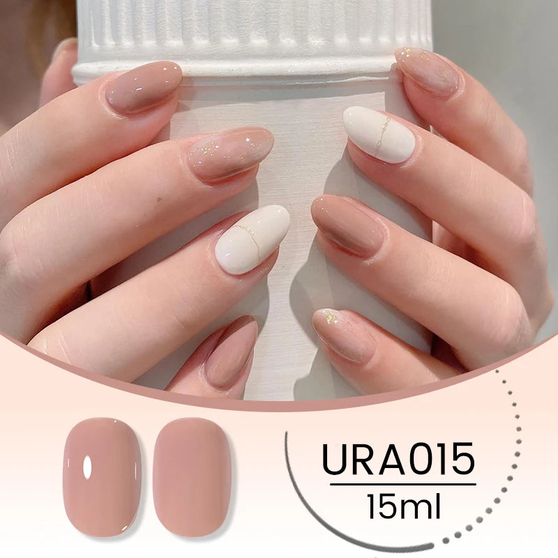 UR SUGAR 15ml Crystal Milky Jelly White Nude Gel Nail Polish Transparent Semi-permanent UV Gel Nail Art Soak Off Gel Varnish