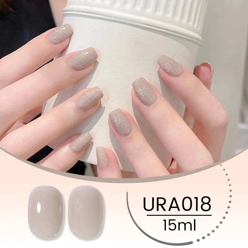 UR SUGAR 15ml Crystal Milky Jelly White Nude Gel Nail Polish Transparent Semi-permanent UV Gel Nail Art Soak Off Gel Varnish